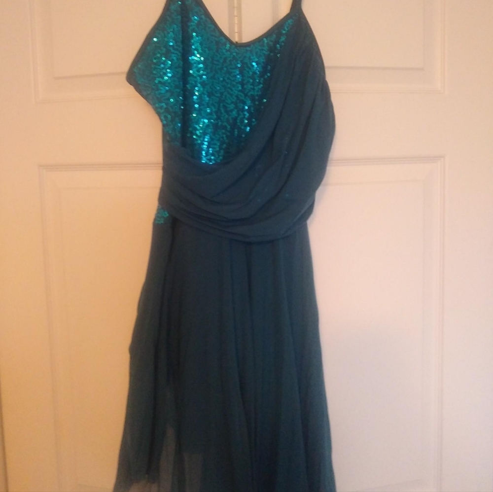 Dar Teal Leotard Dress